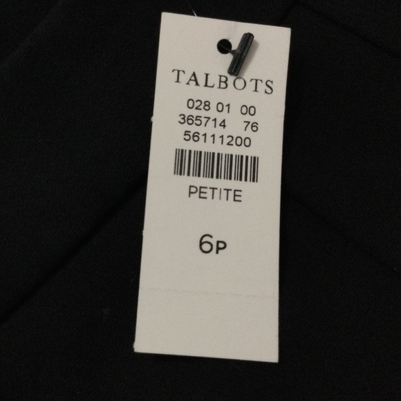 TALBOTS FAUX WRAP BUTTON DETAIL A-LINE SKIRT BLACK SIZE 6P - Picture 4 of 7
